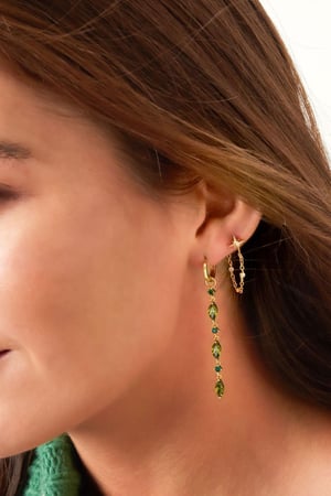 Boucles d'oreilles pierres colorées - Collection Sparkle Couleur or blanc Cuivré h5 Image3